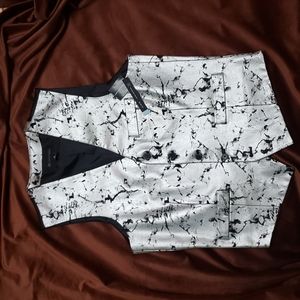 INC Men's Vest, Silver and Black